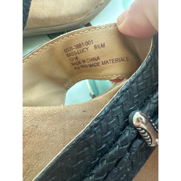 G.H Bass & Co Black Faux Leather Rustic Biker Style with Silver Hardware - Picture 4 of 5